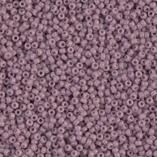 Opaque Mauve Miyuki 15/0 seed beads, colour 0410, 100g Wholesale Pack