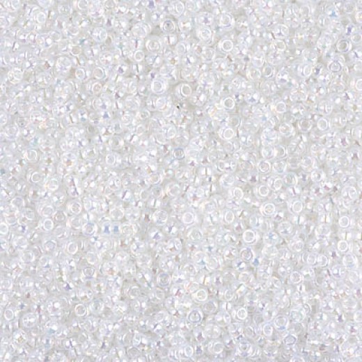 Opal AB Miyuki 15/0 seed beads, colour 0470, 8.2g approx.