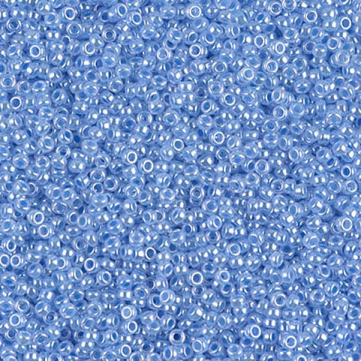 Sky Blue Ceylon Miyuki 15/0 seed beads, colour 0524, 100g Wholesale Pack