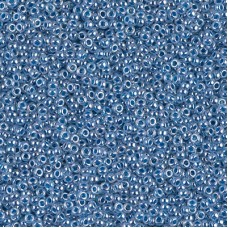 Dark Sky Blue Ceylon Miyuki 15/0 seed beads, colour 0545, 8.2g approx.