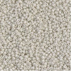 Opaque Limestone Luster Miyuki 15/0 seed beads, colour 0600, 8.2g approx.