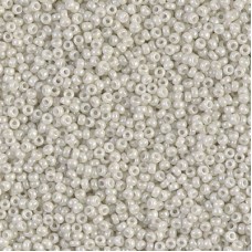 Opaque Limestone Luster Miyuki 15/0 seed beads, colour 0600, 8.2g approx.