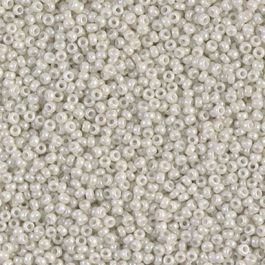 Opaque Limestone Luster Miyuki 15/0 seed beads, colour 0600, 100g Wholesale Pack