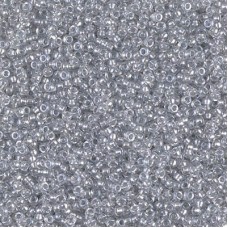 Sparkling Pale Grey Lined Crystal Miyuki 15/0 seed beads, colour 1105, 8.2g appr...