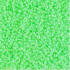 Luminous Mint Green Miyuki 15/0 seed beads, colour 1120, 8.2g approx.