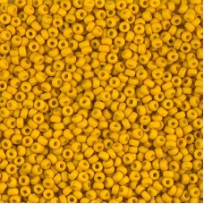 Opaque Mustard Matte Miyuki 15/0 seed beads, colour 1233, 8.2g approx.