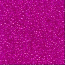 Dyed Transparent Fuchsia Miyuki 15/0 seed beads, colour 1310, 8.2g approx.