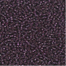 Dyed Silver Lined Wine Miyuki 15/0 seed beads, colour 1428, 8.2g approx.