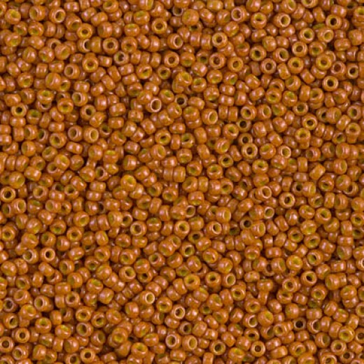 Dyed Opaque Pumpkin Miyuki 15/0 seed beads, colour 1479, 100g Wholesale Pack