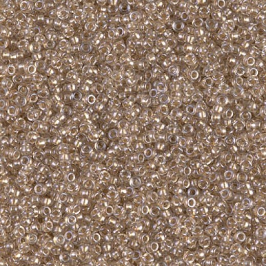 Sparkling Beige Lined Crystal Miyuki 15/0 seed beads, colour 1521, 8.2g approx.