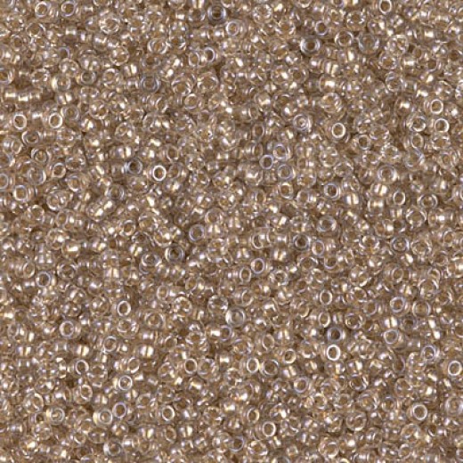 Sparkling Beige Lined Crystal Miyuki 15/0 seed beads, colour 1521, 100g Wholesale Pack