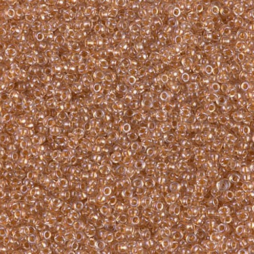 Sparkling Honey Beige Lined Crystal Miyuki 15/0 seed beads, colour 1522, 100g Wholesale Pack