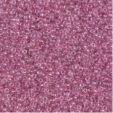 Sparkling Peony Pink Lined Crystal Miyuki 15/0 seed beads, colour 1524, 8.2g app...