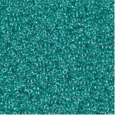 Sparkling Dark Aqua Green Lined Crystal Miyuki 15/0 seed beads, colour 1555, 8.2...