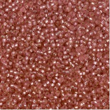 Dyed Semi-Frosted Silver Lined Lt.Cranberry Miyuki 15/0 seed beads, colour 1627,...