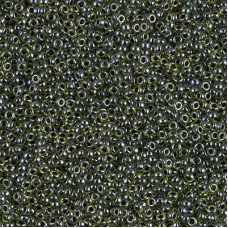 Black Lined Chartreuse Miyuki 15/0 seed beads, colour 1816, 8.2g approx.