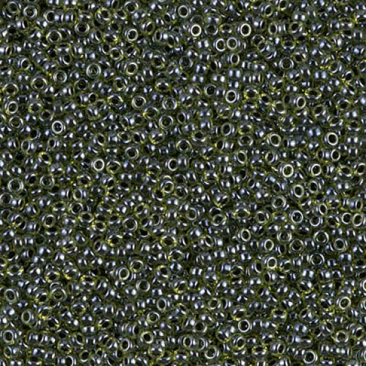 Black Lined Chartreuse Miyuki 15/0 seed beads, colour 1816, 8.2g approx.