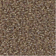 Sparkling Taupe Lined Smoky Amethyst AB Miyuki 15/0 seed beads, colour 1837, 8.2...
