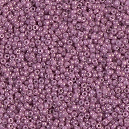 Opaque Dark Orchid Luster Miyuki 15/0 seed beads, colour 1867, 8.2g approx.