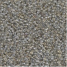 Transparent Silver Grey Gold Luster Miyuki 15/0 seed beads, colour 1881, 8.2g ap...