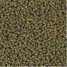 Opaque Golden Olive Luster Miyuki 15/0 seed beads, colour 1897, 8.2g approx.