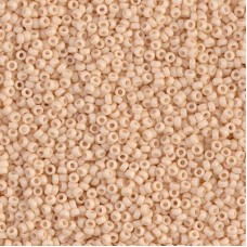 Opaque Antique Beige Matte Miyuki 15/0 seed beads, colour 2022, 8.2g approx.