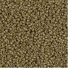 Opaque Golden Olive Luster Matte Miyuki 15/0 seed beads, colour 2032, 8.2g appr...