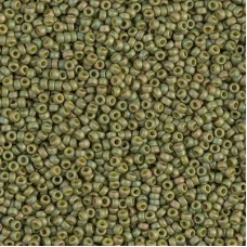 Opaque Lt. Olive Luster Matte Miyuki 15/0 seed beads, colour 2033, 8.2g approx.