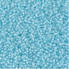 Aqua Mist Lined Crystal Luster Miyuki 15/0 seed beads, colour 2207, 8.2g approx.