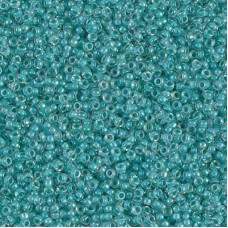 Turquoise Green Lined Crystal AB Miyuki 15/0 seed beads, colour 2208, 8.2g appro...