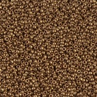 Light Bronze Opaque Metallic Miyuki 15/0 Seed Beads, 100g, Colour 0457L
