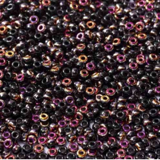 Jet Sliperit Miyuki 11/0 Union Beads, Colour 55040, Approx 22 Grams