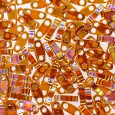 Transparent Topaz AB Quarter Tila Bead, colour 257, 5.2g approx.