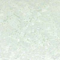 White Opaque Quarter Tila Bead, colour 402, 5.2g approx.