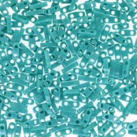 Turquoise Opaque Quarter Tila Bead, colour 412, 5.2g approx.