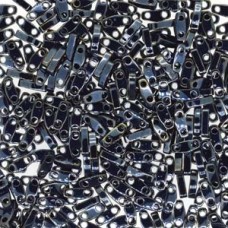 Light Gunmetal Quarter Tila Bead, colour 464, 5.2g approx.