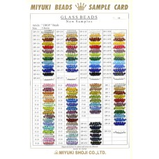 Miyuki 3.4mm Drop Sample Card, ref 18
