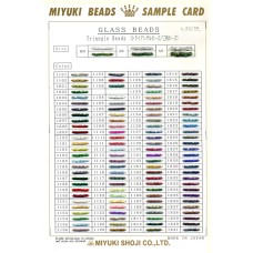 Miyuki Triangle Bead Sample Card, ref' 32/3R