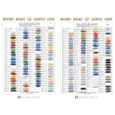 Miyuki Magatama Sample Card - 2 cards, ref 861 & 862