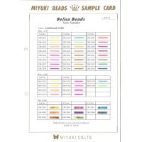 Luminous Colour Miyuki Delica Sample Chart , ref. 897R for size 10/0 and 11/0 beads