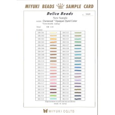 Duracoat Opaque Dyed Colour Miyuki Delica Sample Chart , ref. 936R for size 11/0...