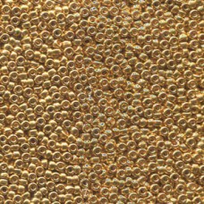 Galvanised Dark Gold Miyuki 15/0 Seed Beads, 8.2g approx, Colour 1054