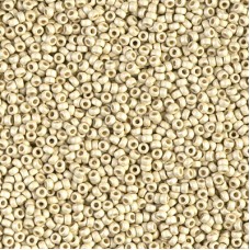 Silver Matte Duracoat Galvanised, Size 8/0 seed beads,, colour 4201F, 22g approx...