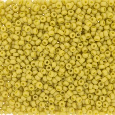 Yellow Frost Opaque Glazed Rainbow 6/0 seed beads, colour 4692, 20g approx.