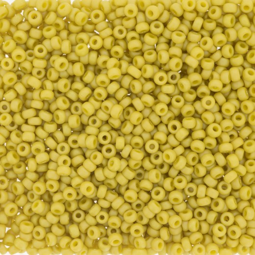 Yellow Frost Opaque Glazed Rainbow 6/0 seed beads, colour 4692, 20g approx.