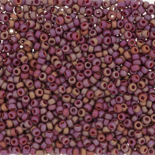 Dark Red Opaque Glazed Rainbow, size 15/0, colour 4696,wholesale pack of 100g approx.
