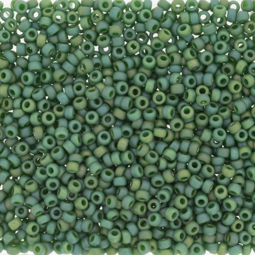 Green Frost Opaque Glazed Rainbow 6/0 seed beads, colour 4699, 250g wholesale pack