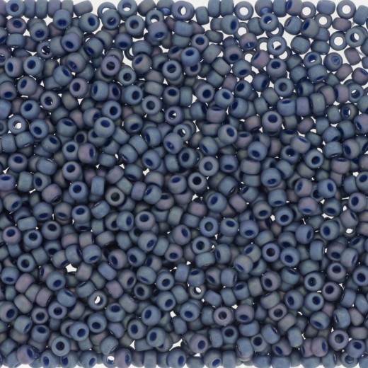 Nebula Blue Opaque Glazed Rainbow, size 15/0, colour 4703,wholesale pack of 100g approx.