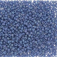 Soft Blue Frost Opaque Glazed Rainbow 6/0 seed beads, colour 4704, 20g approx.