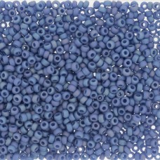Soft Blue Frost Opaque Glazed Rainbow 6/0 seed beads, colour 4704, 20g approx.